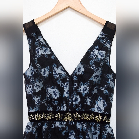 Kate Spade Prairie Rose Jewel Rhinestone Floral Dress Sz 00 Fairy Glam - Picture 3 of 9